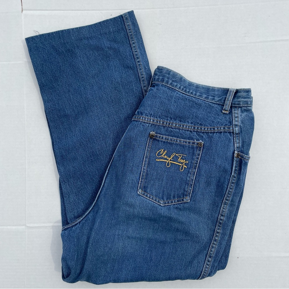 Cheryl Tiegs vintage blue jeans denim straight leg high rise